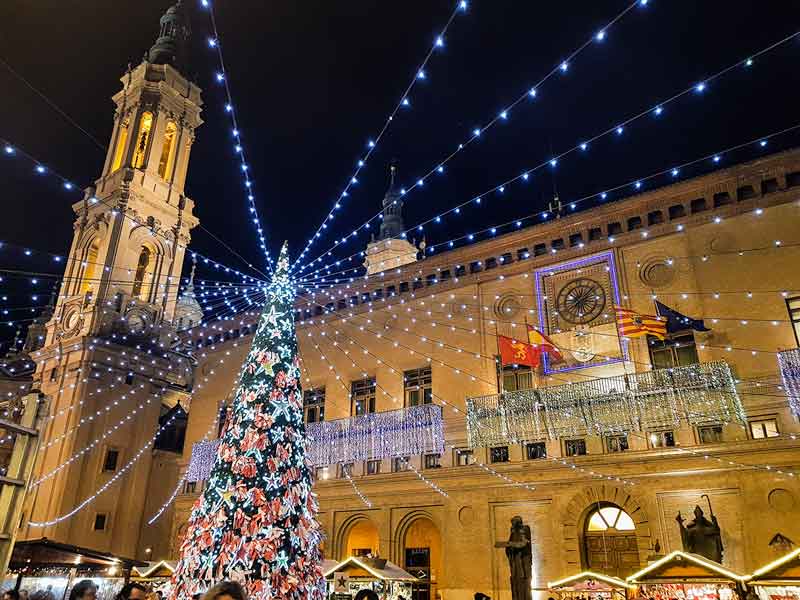 navidad zaragoza plaza del pilar